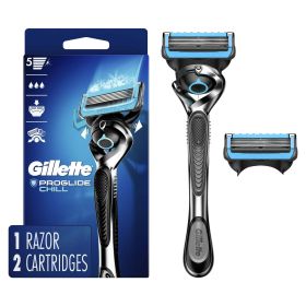 Gillette ProGlide Chill Men's Razor Handle + 2 Blade Refills