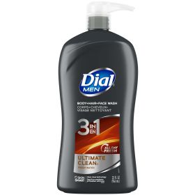 Dial Men 3in1 Body, Hair and Face Wash, Ultimate Clean, 32 fl oz (Brand: Dial)