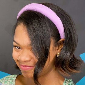 Sunny Day Puffy Headband (Color: Lilac)